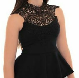 Windsor lace halter tie back size xs top